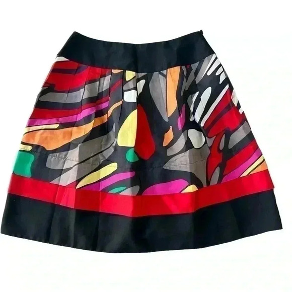 Nygard Collection Silk Multi Color Skirt - Picture 1 of 10